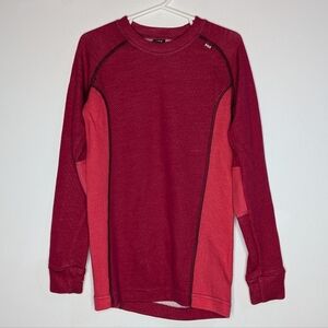Helly Hansen Red/Pink Wool Blend Base Layer Long Sleeve Shirt 8